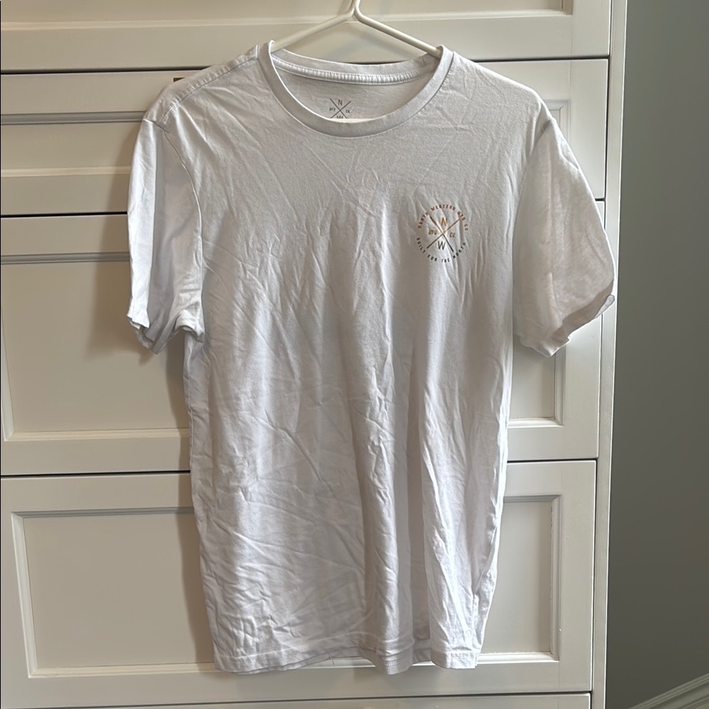 North Western White Short Sleeve Mountain Graphic Tee